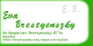 eva brestyenszky business card